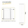 Prolongador Extensor para Portão Pet 80cm de Altura Extensor de 15cm Branco Itagold - 2