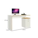 Ver imagem 3 de Escrivaninha Mesa de Computador 1 Gaveta e 1 Porta Office:nature/off White