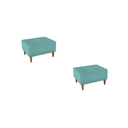 Ver imagem 1 de Kit 2 Puff Decorativo Piva Suede Azul Bebe