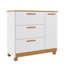 Ver imagem 2 de Jogo de Quarto Infanti Cômoda e Berço Jujuba Nature Branco