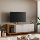 Ver imagem 2 de Rack para Tv até 50" Nt1380 Off White/freijó Notável Móveis