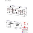 Ver imagem 4 de Kit 2 Balcões com Rodapé Gabinete Pia 150 Cm e Cooktop 70 Cm Veneza Multimóveis Mp2108.895 Preto