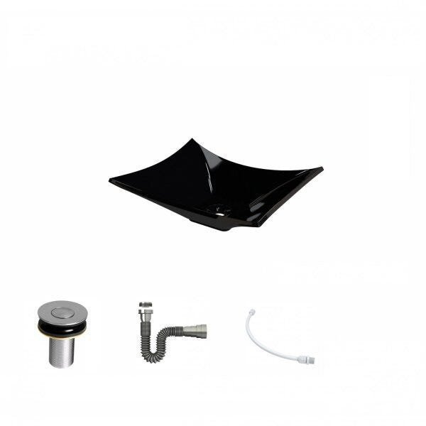 Kit Cuba L38 C/Válvula Click 1"B (2,6cm) + Sifão Cromado + Flexível Compace - 2