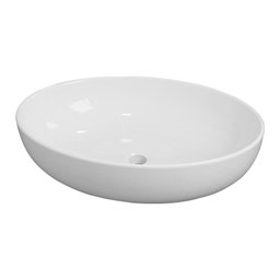 Cuba Pia para Banheiro Oval Luna Branco - 3