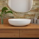 Ver imagem 2 de Cuba Pia para Banheiro Oval Luna Branco