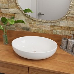 Cuba Pia para Banheiro Oval Luna Branco - 1