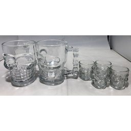 Conjunto de 2 Canecas e 4 Shots Caveira em Vidro - 2