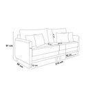 Ver imagem 7 de Sofá 3 Lugares Living 212cm Pé Madeira Valença Pto/veludo K01 - D\'rossi Cor Cinza