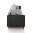 Ver imagem 2 de Sofá 3 Lugares Living 212cm Pé Madeira Valença Pto/veludo K01 - D\'rossi Cor Cinza