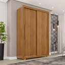 Ver imagem 2 de Guarda Roupa Casal Luna 2 Portas de Correr 2 Gavetas MDF-MDP Cinamomo Luna 126.5cm