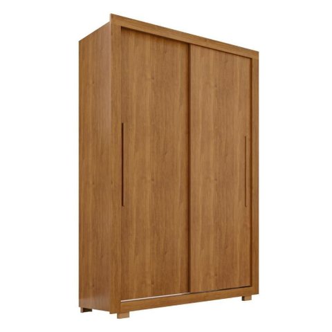 Guarda Roupa Casal Luna 2 Portas de Correr 2 Gavetas MDF-MDP Cinamomo Luna 126.5cm