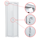 Ver imagem 2 de Porta Alumínio Camarão Lambril e.L25 Branco 70 Brimak