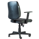 Ver imagem 4 de Cadeira Diretor Condor Office Escritorio C/braço Corsa e Base Giratoria C/balanço Preta Vflex Kitcad