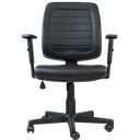 Ver imagem 1 de Cadeira Diretor Condor Office Escritorio C/braço Corsa e Base Giratoria C/balanço Preta Vflex Kitcad