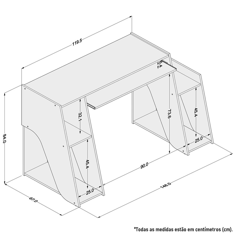 Mesa Para Computador Notebook Pc Gamer Kyoto P01 Preto Vermelho - Lyam ...
