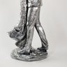 Escultura Casal Apaixonado - Adorno Decorativo Estátua Prata Studio Casa Center - 4
