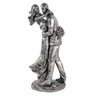 Escultura Casal Apaixonado - Adorno Decorativo Estátua Prata Studio Casa Center - 1