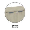 Ver imagem 7 de Armário Baixo para Escritório P25 com 2 Portas Cinza/Castanheira Marrom