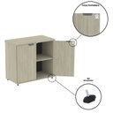 Ver mais imagens de Armário Baixo para Escritório P25 com 2 Portas Cinza/Castanheira Marrom