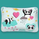 Ver imagem 4 de Kit Edredom Alegria Dupla Face Solteiro 2 Peças Malha Estampada 100% Algodão Panda Love