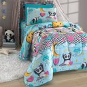 Ver imagem 1 de Kit Edredom Alegria Dupla Face Solteiro 2 Peças Malha Estampada 100% Algodão Panda Love