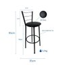 Kit 4 Banquetas Alta Preta Cozinha Gourmet Americana Balcão:preto - 5