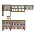 Ver imagem 3 de Cozinha Compacta 4 Peças com Aéreo para Geladeira Zoey Casa 812 7 Portas 2 Gavetas