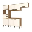 Ver imagem 4 de Cozinha Compacta 4 Peças com Aéreo para Geladeira Zoey Casa 812 7 Portas 2 Gavetas