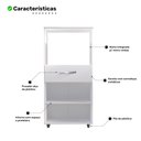 Ver imagem 3 de Armário de Cozinha Multiuso Luna 60cm com 02 Portas e Nicho Integrado Branco - Desk Design