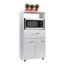 Ver imagem 1 de Armário de Cozinha Multiuso Luna 60cm com 02 Portas e Nicho Integrado Branco - Desk Design