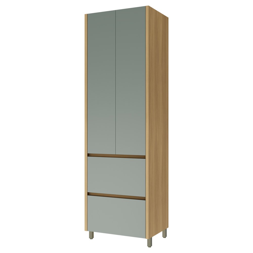 Cozinha 100% Mdf 5 Peças Rainha Nature/verde Nesher 270cm - 2