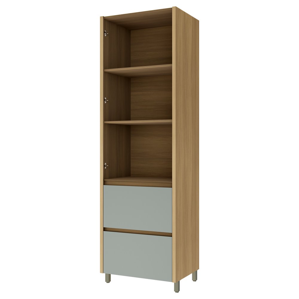 Cozinha 100% Mdf 5 Peças Rainha Nature/verde Nesher 270cm - 3