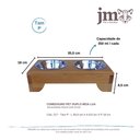 Ver imagem 3 de Comedouro Pet Elevado Duplo P - Potes Inox Madeira Meia Lua