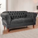 Ver imagem 2 de Namoradeira Chesterfield Elisabeth 2 Lugares Via Encanto Veludo Cinza