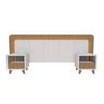 Cabeceira Casal Queen com 2 Mesas de Cabeceira Led 3000k e Tomadas 100% Mdf Mabel - 2