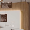 Ver imagem 7 de Cabeceira Casal Queen com 2 Mesas de Cabeceira LED 3000k e Tomadas 100% MDF Mabel