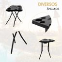 Ver imagem 4 de Mesa Petisqueira Tampo com 9 Cavidades Petiscos Desmontável Varandas Jardim Pescarias Camping