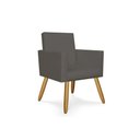 Ver imagem 2 de Kit 10 Poltronas Decorativa Recepção Oferta Courino Balaqui Cor:courino Cinza