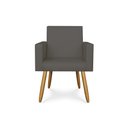 Ver imagem 3 de Kit 10 Poltronas Decorativa Recepção Oferta Courino Balaqui Cor:courino Cinza