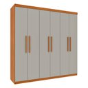 Ver imagem 2 de Guarda-Roupa Casal com 6 Portas e 4 Gavetas 219cm Multimóveis CR35493 Cinamomo/Off White