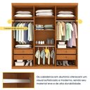 Ver imagem 6 de Guarda-Roupa Casal com 6 Portas e 4 Gavetas 219cm Multimóveis CR35493 Cinamomo/Off White