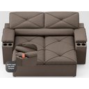 Ver imagem 5 de Sofá com Porta Copos Retrátil e Reclinável Pop 1,54m Velosuede Marrom - Netsofas