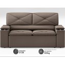 Ver imagem 4 de Sofá com Porta Copos Retrátil e Reclinável Pop 1,54m Velosuede Marrom - Netsofas