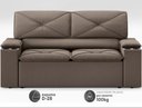 Ver imagem 4 de Sofá com Porta Copos Retrátil e Reclinável Pop 1,54m Velosuede Marrom - Netsofas