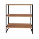 Ver imagem 4 de Nicho Aéreo Industrial 63cm X 66cm 3 Prateleiras F5 Office Cor:nogal com Preto