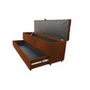 Ver imagem 1 de Recamier Puff Baú Sapateira com Gaveta 1,58 Cm para Cama Box Queen Size - Terracota