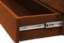 Ver imagem 3 de Recamier Puff Baú Sapateira com Gaveta 1,58 Cm para Cama Box Queen Size - Terracota