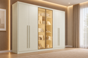 Ver imagem 1 de Roupeiro 6 Portas Reflecta 6 Gavetas Carolina- Noble Glass:Off-White