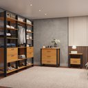 Ver imagem 4 de Mesa de Cabeceira Estilo Industrial 60cm com Gaveta 100% Mdf F37 Dalla Costa -freijó/preto Fosco