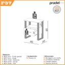 Ver imagem 3 de Mesa de Cabeceira Estilo Industrial 60cm com Gaveta 100% Mdf F37 Dalla Costa -freijó/preto Fosco